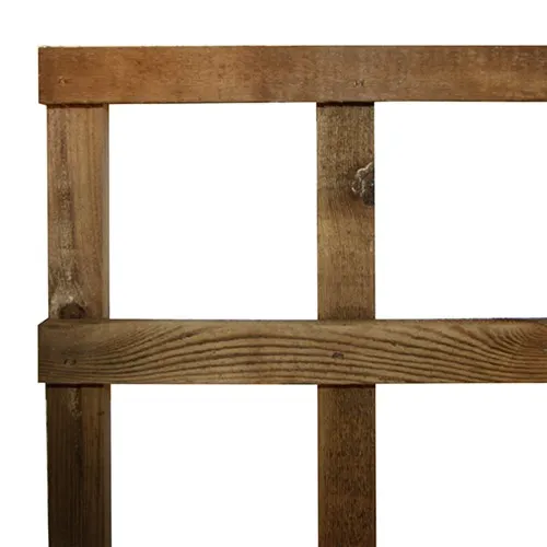 0.45m x 1.83m (18″) Brown Treated H/D Capped Square Trellis