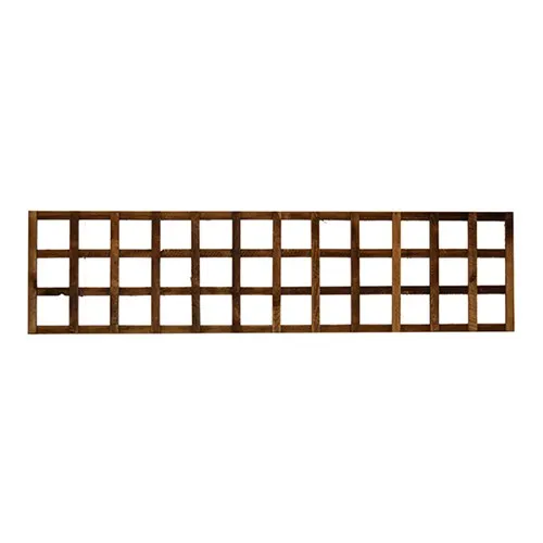 0.45m x 1.83m (18″) Brown Treated H/D Capped Square Trellis