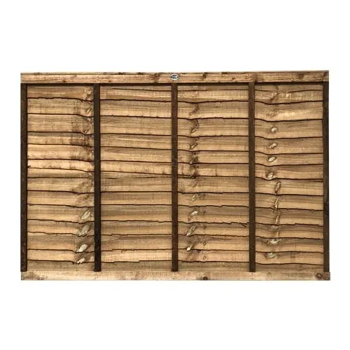 1.2m x 1.83m (4′) Brown Treated Herts Lap Fence Panel