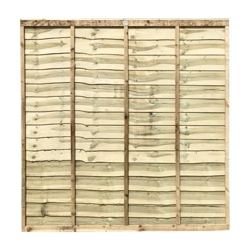 1.65m x 1.83m (5’6″) Green Treated Herts Lap Fence Panel