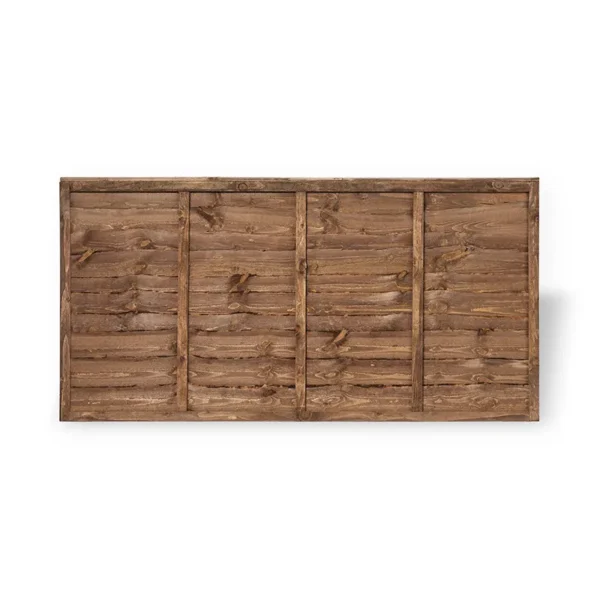 0.9m x 1.83m (3′) Brown Treated Herts Lap Fence Panel