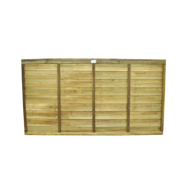 0.9m x 1.83m (3′) Green Treated Herts Lap Fence Panel