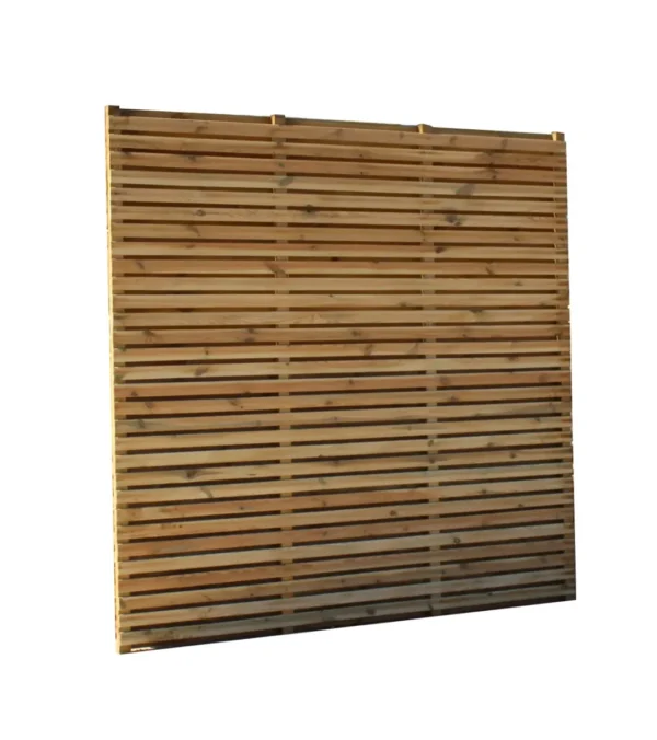 1800x1800mm Contemporary Double Slatted Fence Panel