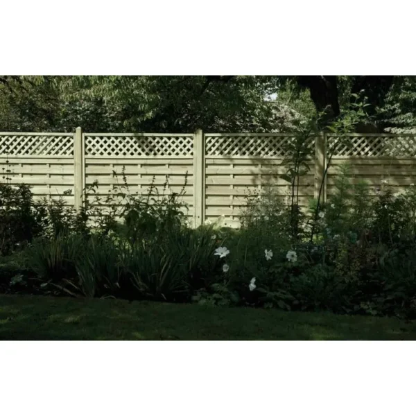 Horizontal Lattice Top Fence Panel (Choose Height) – Pressure Treated Green Timber
