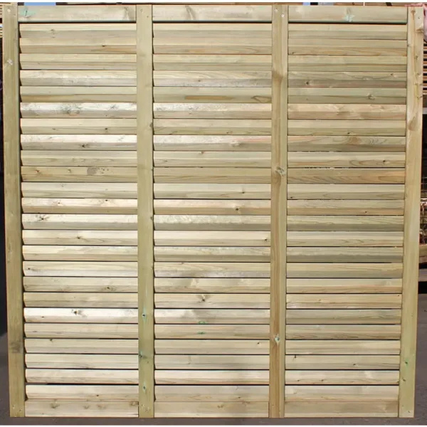 6ft Jacksons Louvre Treated Fence Panel (1830 x 1830mm) – Pressure Treated Green Timber