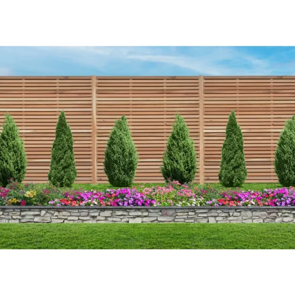 The Granville Cedar Double Slatted Fence Panel – Various Sizes